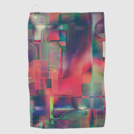 緑と赤のイメージレイヤとわずかに壁の色調 ゴルフタオル