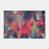 緑と赤のイメージレイヤとわずかに壁の色調 ドアマット (正面)