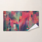 緑と赤のイメージレイヤとわずかに壁の色調 バスタオルセット (ハンドタオル)