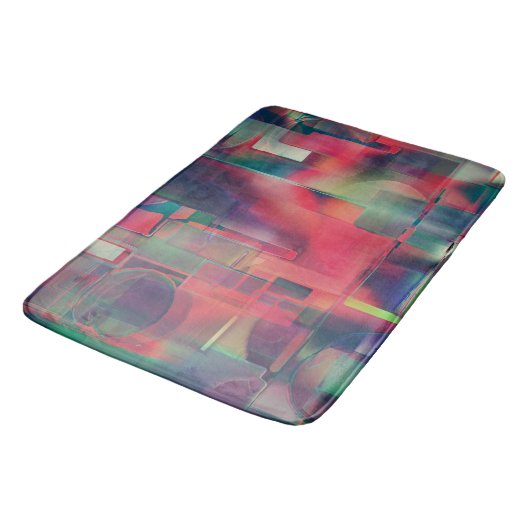 緑と赤のイメージレイヤとわずかに壁の色調 バスマット (アングル)