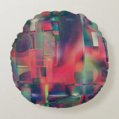 緑と赤のイメージレイヤとわずかに壁の色調 ラウンドクッション (正面)