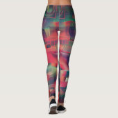 緑と赤のイメージレイヤとわずかに壁の色調 レギンス (裏面)