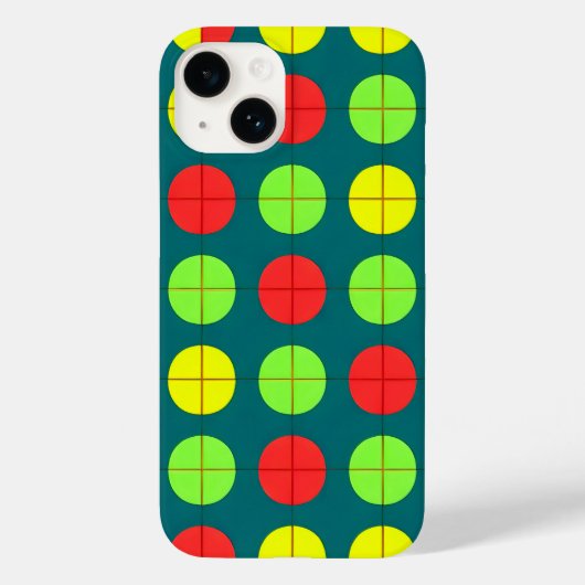 緑と赤のカラフルな幾何学模様 Case-Mate iPhoneケース (裏面)