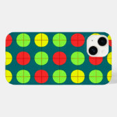 緑と赤のカラフルな幾何学模様 Case-Mate iPhoneケース (裏面 (横))