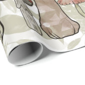 緑と赤のキノコ ラッピングペーパー (ロールコーナー)