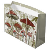 緑と赤のキノコ ラージペーパーバッグ (裏面アングル)