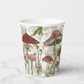 緑と赤のキノコ 紙コップ (右)