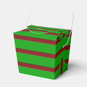 緑と赤のクリスマスの贈り物箱 フェイバーボックス