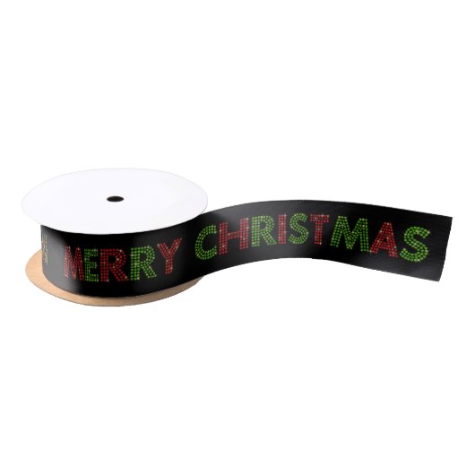 緑と赤のクリスマスサテンリボン サテンリボン (リール)