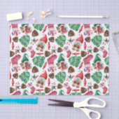 緑と赤のクリスマスシンボル 薄葉紙 (クラフト)