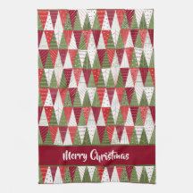 緑と赤のクリスマスツリー