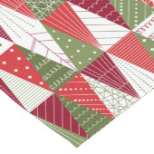 緑と赤のクリスマスツリー ショートテーブルランナー (コーナー)