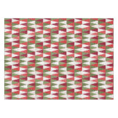 緑と赤のクリスマスツリー テーブルクロス (正面(横))