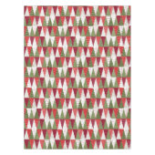 緑と赤のクリスマスツリー テーブルクロス (正面)