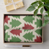 緑と赤のクリスマスツリー 薄葉紙 (ギフト)