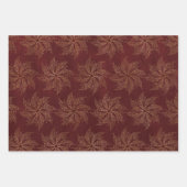 緑と赤のクリスマスデザイン2 ラッピングペーパーシート (正面)