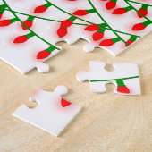 緑と赤のクリスマスライトイライラ ジグソーパズル (側面)