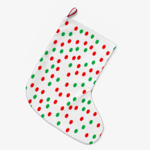 緑と赤のクリスマス水玉模様