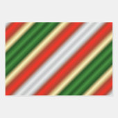 緑と赤のクリスマス ラッピングペーパーシート (正面2)
