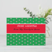 緑と赤のクリスマス 招待状 (スタンド正面)