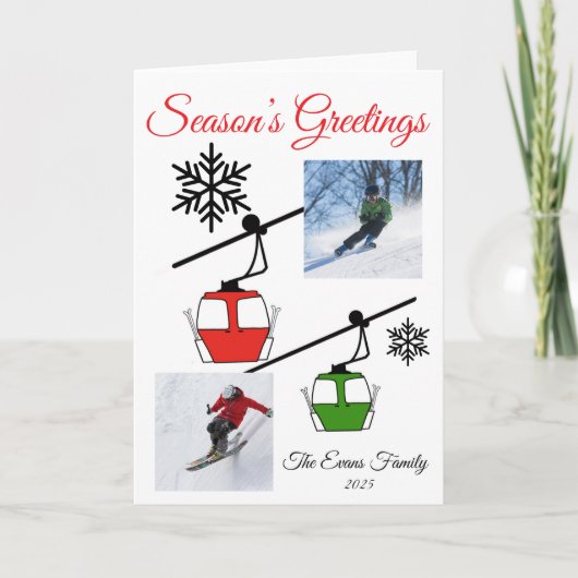 緑と赤のゴンドラ カード (正面)