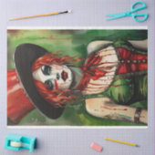 緑と赤のサーカスリングや輪リーダーの切り離し 薄葉紙 (クラフト)