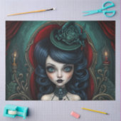 緑と赤のストイック占い 薄葉紙 (クラフト)