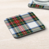 緑と赤のタータンチェックのプレイドコースター コースター (左側)