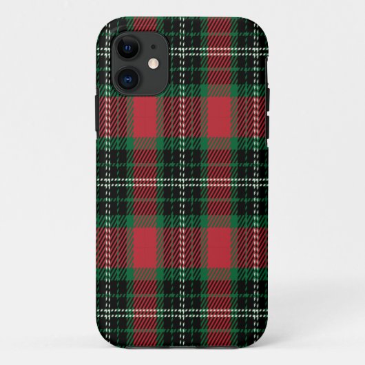 緑と赤のタータンチェックケースメイトiPhoneケース Case-Mate iPhoneケース (裏面)