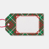 緑と赤のチェック ギフトタグ (裏面横)