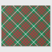 緑と赤のチェック ラッピングペーパー (フラット)
