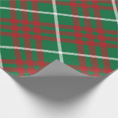 緑と赤のチェック ラッピングペーパー (角)