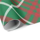 緑と赤のチェック ラッピングペーパー (ロールコーナー)