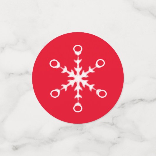 緑と赤のテーブル紙吹雪の可愛いクリスマス小妖精や小人 コンフェッティ (スモール正面)