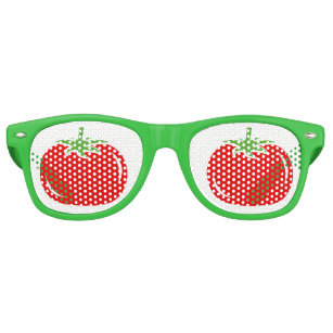 緑と赤のトマおもしろいトパーティーがサングラスを彩る レトロサングラス