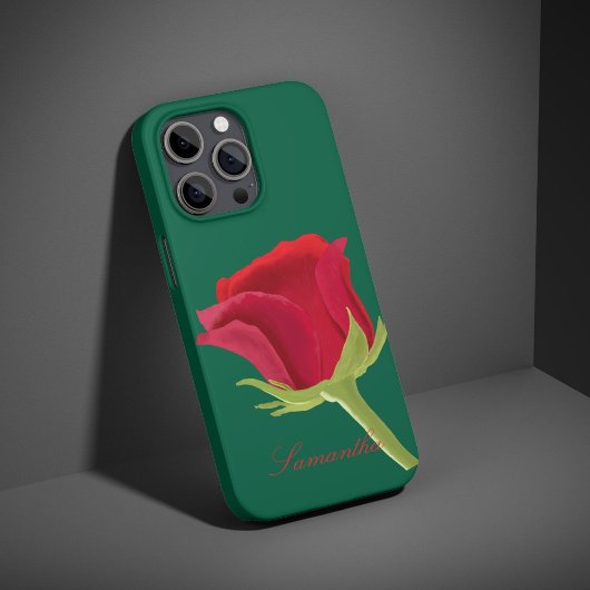 緑と赤のバラiPhoneケース Case-Mate iPhoneケース