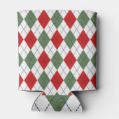 緑と赤のパタアーガイルーン 缶クーラー (裏面)