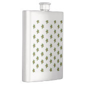 緑と赤のホリー植物のパターン フラスク (右)