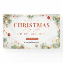 緑と赤のミニマルなクリスマスホリデーセール