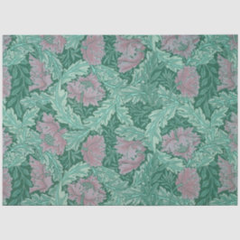 緑と赤のリースパターン（William Morris著） 薄葉紙