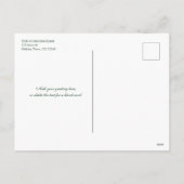 緑と赤のヴィンテージオーナメントホリデーフォト シーズンポストカード (裏面)