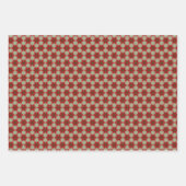 緑と赤の休日ギフトラップ ラッピングペーパーシート (正面3)