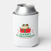 緑と赤の例証メリークリスマス 缶クーラー (缶正面)