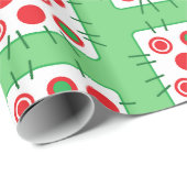緑と赤の国パッチクリスマスギフトラップ ラッピングペーパー (ロールコーナー)