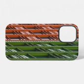 緑と赤の建築構造 iPhoneケース (裏面横)