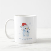 緑と赤の手作り コーヒーマグカップ (左)