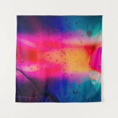緑と赤の抽象芸術絵画 タペストリー (正面(横))