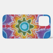 緑と赤の星青の背景絞り染め Case-Mate iPhoneケース (裏面 (横))