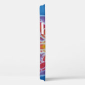 緑と赤の星青の背景絞り染め Case-Mate iPhoneケース (裏面 / 右)