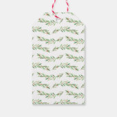 緑と赤の枝クリスマスギフトタグ ギフトタグ (裏面)